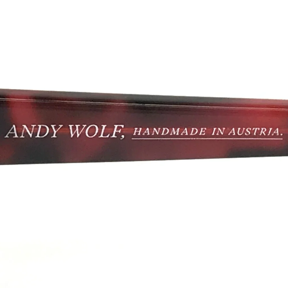Andy Wolf Eyeglasses Frames 5027 col.h Brown Red Tortoise Gold Cat Eye 53-17-140